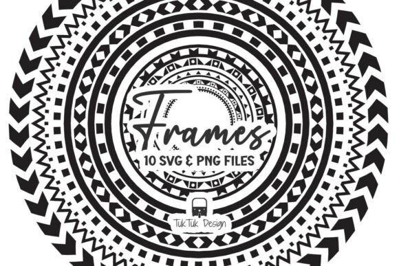 Circle Border Frames Pattern SVG PNG for Graphics & Decorative Elements