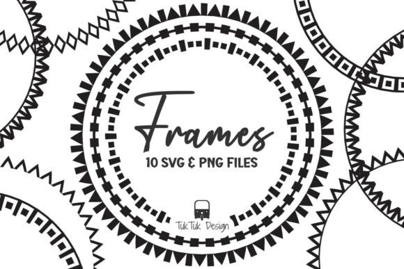 Circle Frame Border Pattern: Graphics for Decorative Elements