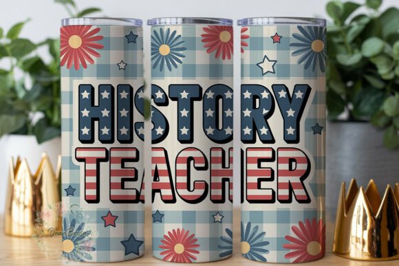 History Teacher Patriotic 20oz Wrap Graphics