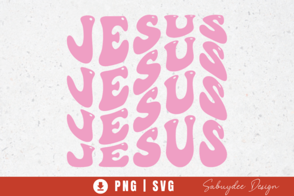 Jesus Groovy SVG PNG Graphics for T-Shirt Designs