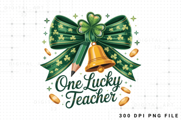 One Lucky Teacher PNG, St Patrick S Day Graphics