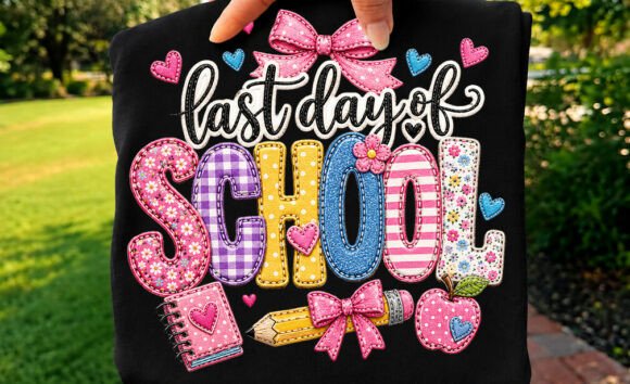 Patchwork Girly Last Day of School Shir Graphics