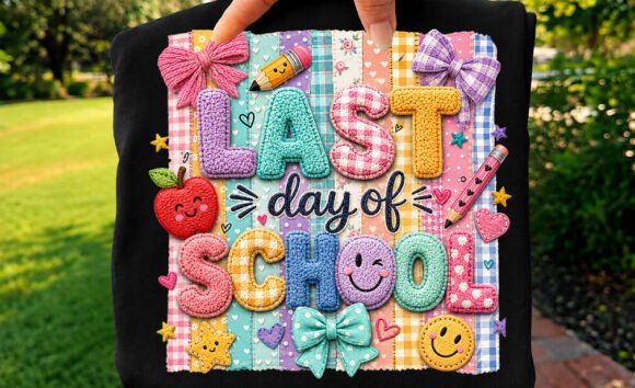 Patchwork Last Day of School Sublimation Graphics