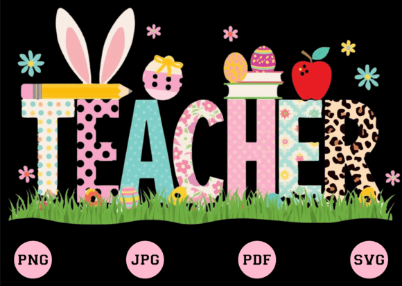 Teacher Easter Png, Bunny Teacher Png