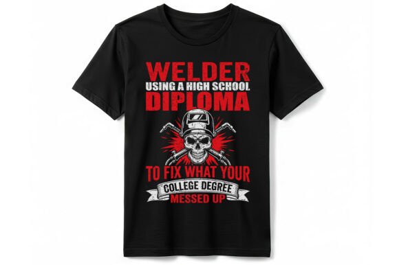 Welder High School Diploma T-shirt Graphics